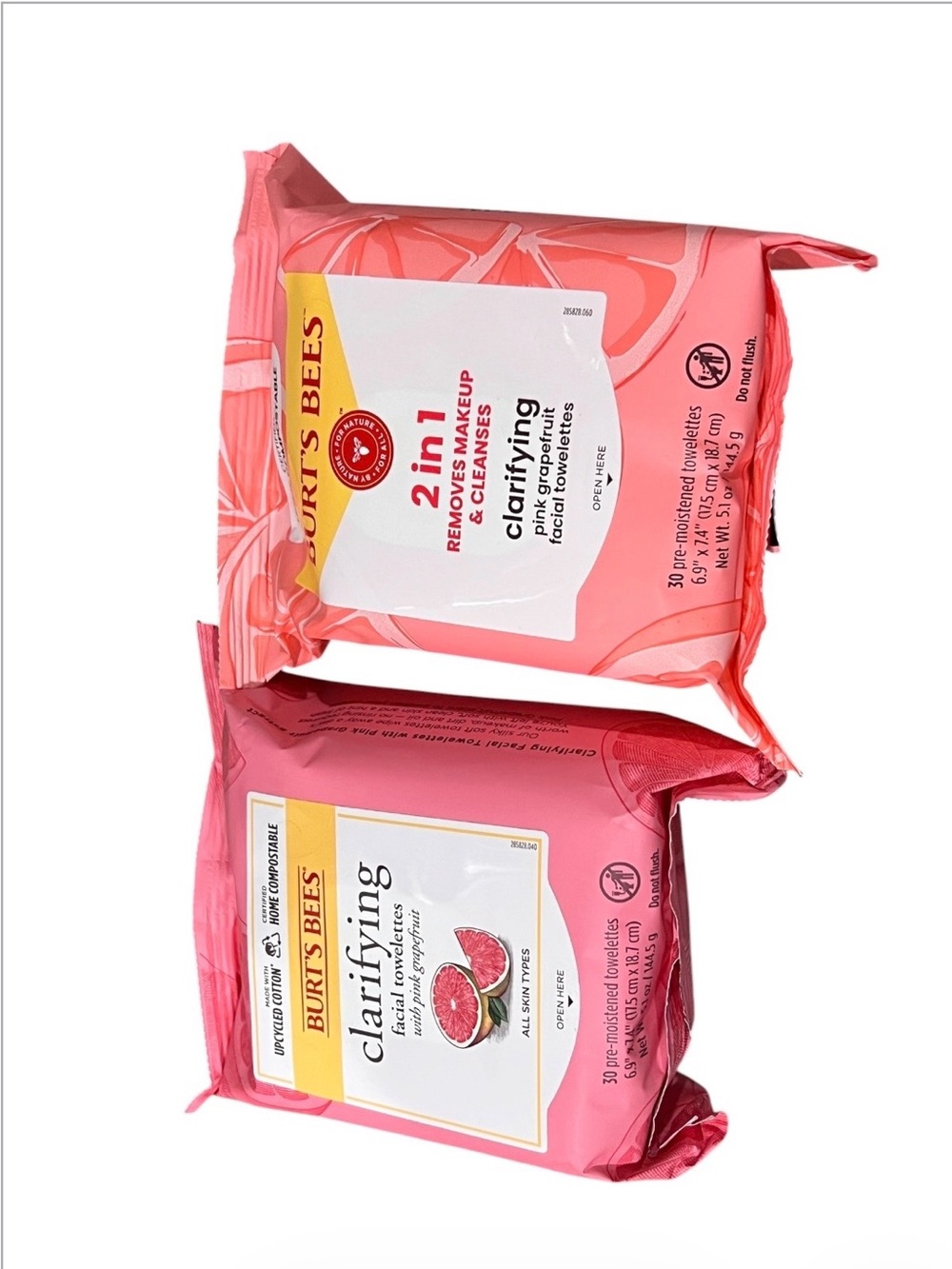 Two clarifying Facial Cleansing Wipes (Burt's Bees)